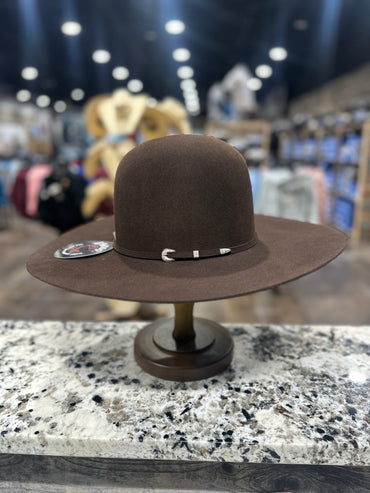 ATWOOD 7X FELT - CHOCOLATE- OPEN CROWN 5" BRIM