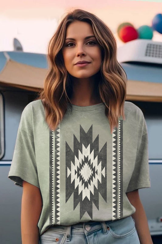 HL8708SB | WOMENS AZTEC SAGE TEE