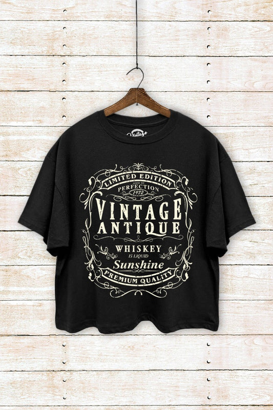 TC550-P5235 | WOMENS VINTAGE ANTIQUE CROPPED TEE