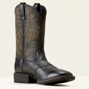 10016292 | ARIAT MENS BLACK SPORTS WESTERN BOOT - FINAL SALE