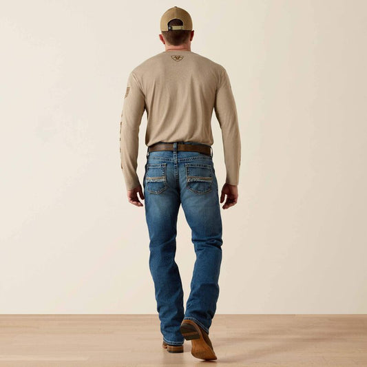 10026664 | ARIAT MENS M2 GRAYSON TRADITIONAL RELAXED BOOTCUT JEAN-FARGO
