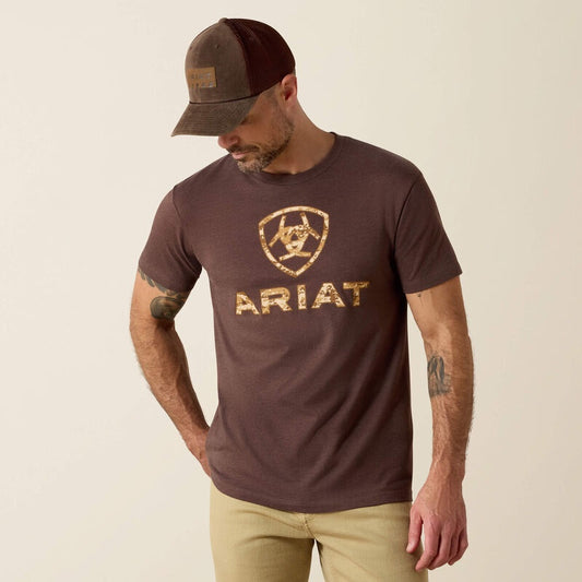 10027515 | ARIAT MEN'S BROWN HEATHER LIBERTY USA DIGI CAMO SS T-SHIRT