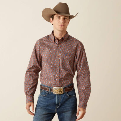 10062239 | ARIAT MENS LIGHT BROWN SHAW LS BD SHIRT