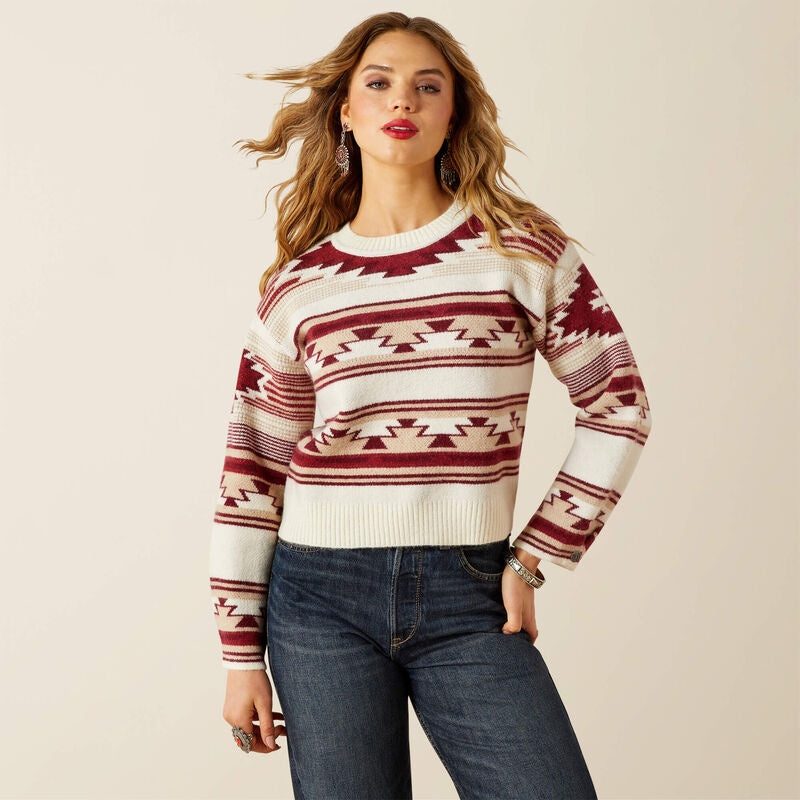 10063163 | ARIAT WOMENS MACAO JACQUARD SWEATER