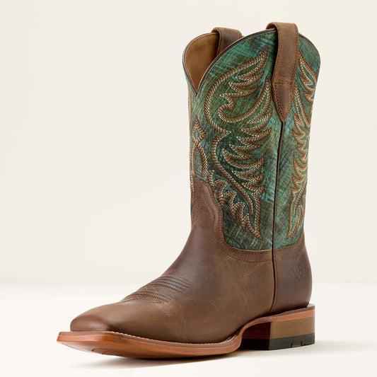 10064000 | ARIAT MENS WILEY TOTALLY TAN/ROARIN TURQUOISE BOOT