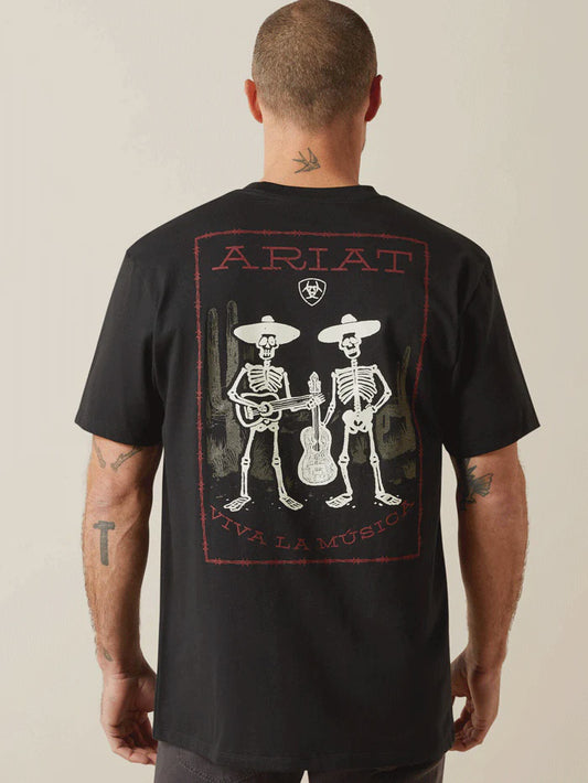 10065895 | ARIAT MENS BLACK GRATEFUL MUERTOS SS TEE
