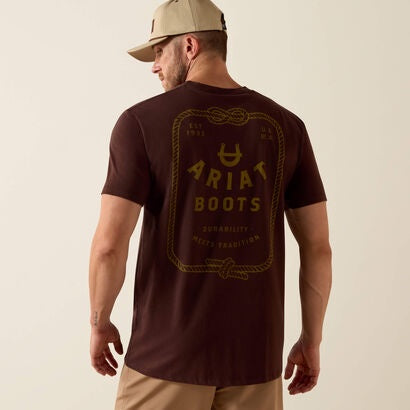 10071156 | ARIAT MEN'S WESTERN ROPES CLASSIC FIT SS T-SHIRT - PUCE