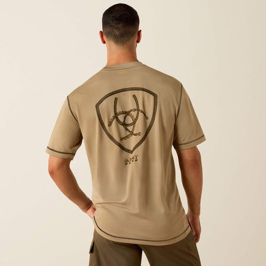 10071315 | ARIAT MEN’S REBAR HEAT FIGHTER TOOL S/S T-SHIRT - GREIGE