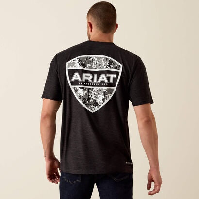 10071631 | ARIAT MEN'S DIGI SHIELD SS T-SHIRT - GREY HEATHER