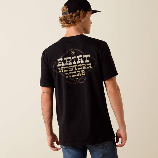 10073418 | ARIAT MEN'S COUNTRY AND WESTERN LOCKUP CLASSIC FIT S/S T-SHIRT BLACK