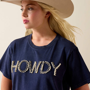 10073543| ARIAT WOMEN'S HOWDY PEARL TEE DRESS - NAVY ECLIPSE