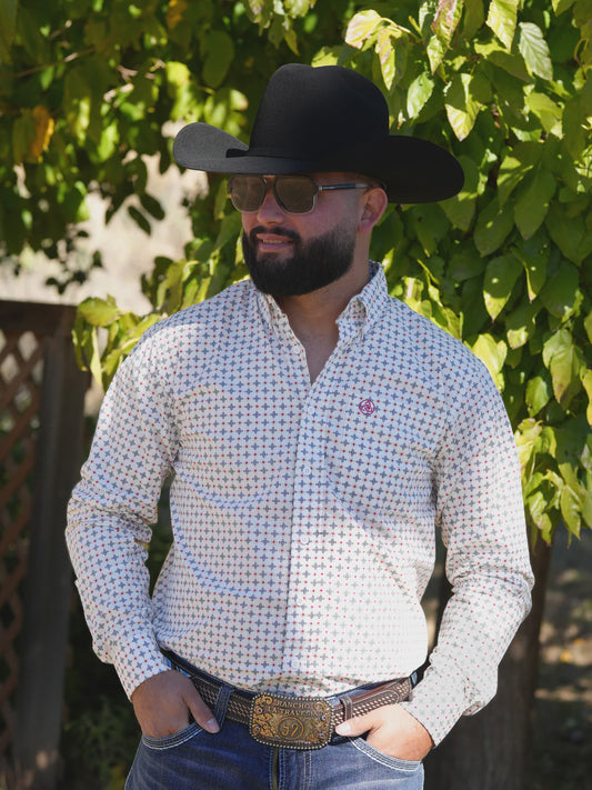 SKCL2023108 | CUEROLINE CLASSIC DIAMOND RHOMBUS/FLORAL L/S BU