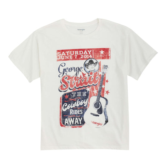 112361056 | WRANGLER WOMEN'S WHITE GEORGE STRAIT OVERSIZED FIT SS SHIRT