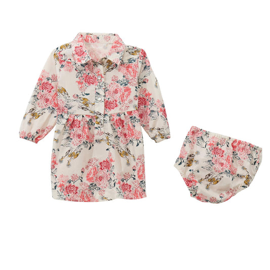 112371853 | WRANGLER BABY GIRL WHITE/PINK FLORAL DRESS