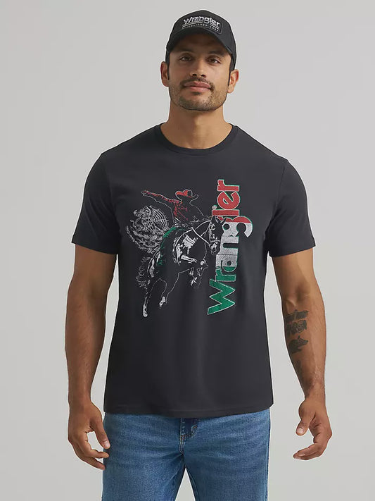 112372809 | WRANGLER MEN'S MEXICO RIDER SS T-SHIRT - BLACK