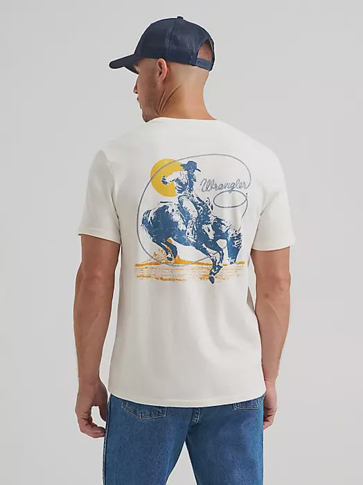 112372852 | WRANGLER MEN'S LASSOING COWBOY S/S T-SHIRT - WHISPER WHITE