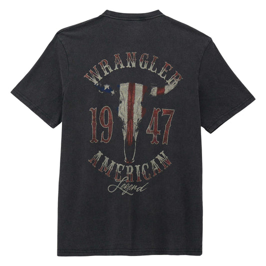 112375726 | WRANGLER MEN'S LONGHORN S/S T-SHIRT - JET BLACK