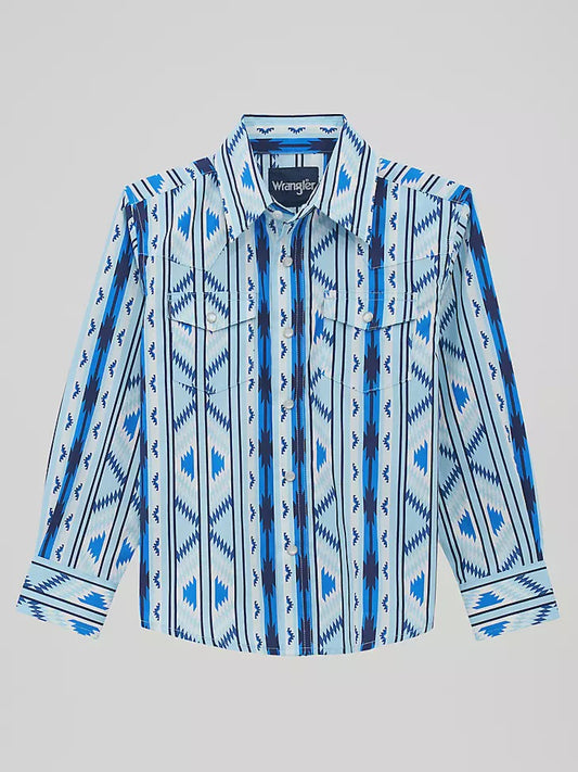 112379203 | WRANGLER BOY'S CHECOTACH L/S SNAP SHIRT - ICY