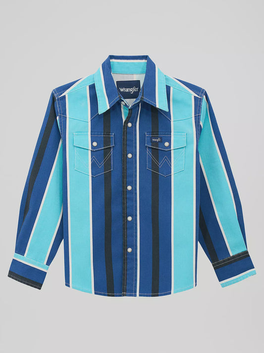 112379231 | WRANGLER BOYS BRUSHPOPPER WESTERN L/S PEARL SNAP