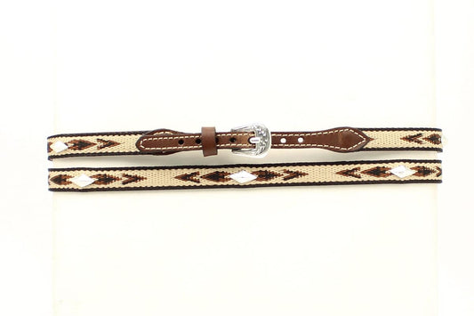 0277402 | BROWN EMBROIDERED W/DIAMOND CONCHOS HATBAND