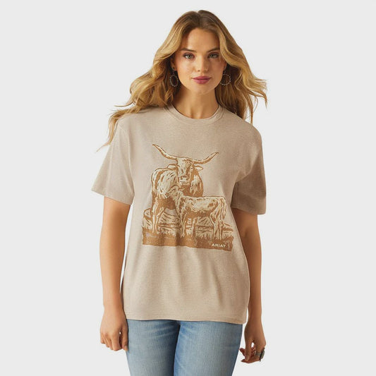 10058715 | ARIAT WOMENS LONGHORN SS TEE