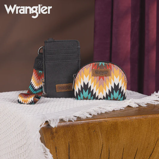 WG2211-W0051BK | WRANGLER BLACK SOUTHWESTERN 3PC POUCH WRISTLET