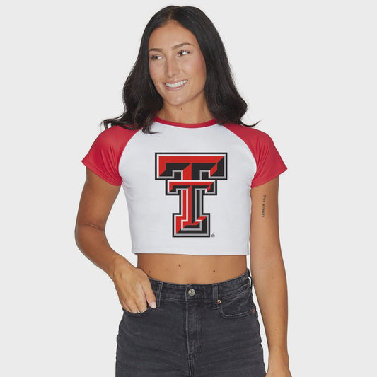 WOMENS TEXAS TECH CROPPED TEE