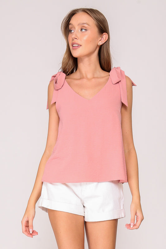 MN1807B | WOMENS SELF TIE CAMI TOP