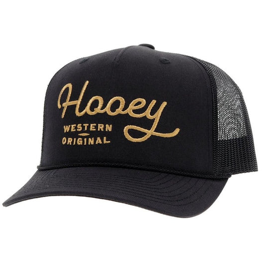 2160T-BK | HOOEY OG BLACK & GOLD STITCHING CAP
