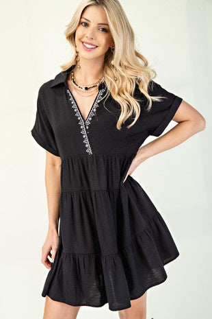 TG2033 | WOMENS EMBROIDERY DRESS