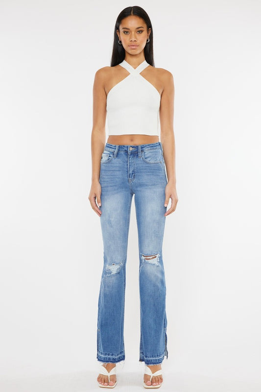 KC7849M | WOMENS HIGH RISE FLARE JEAN