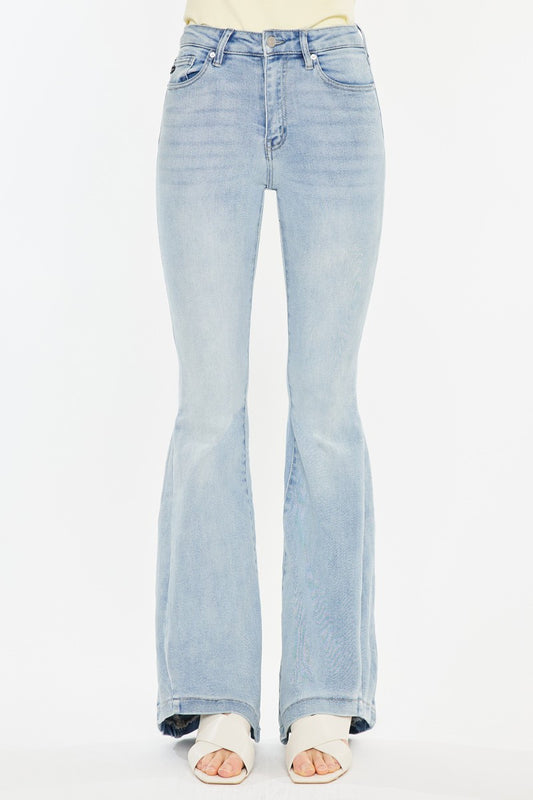 KC7856L | KANCAN WOMENS HIGH RISE FLARE JEANS