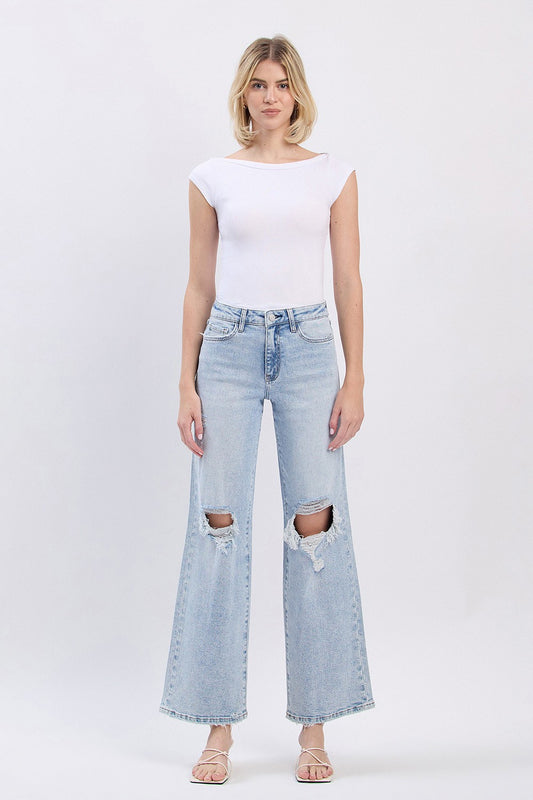 LV1862 | VERVET WOMEN'S HIGH RISE VINTAGE WIDE LEG JEAN - SLICK
