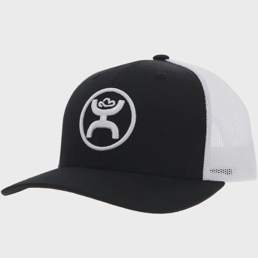 2309T-BKWH | HOOEY O CLASSIC BLACK/WHITE CIRCLE LOGO CAP