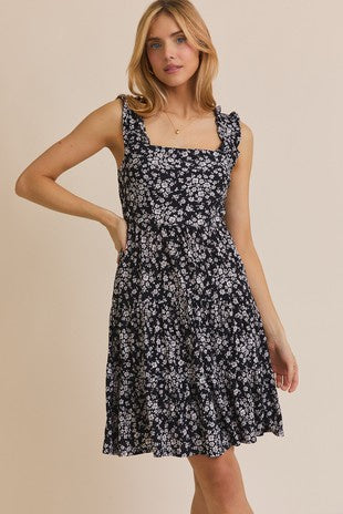 D19933-1 | WOMENS RUFFLE TIERED DRESS