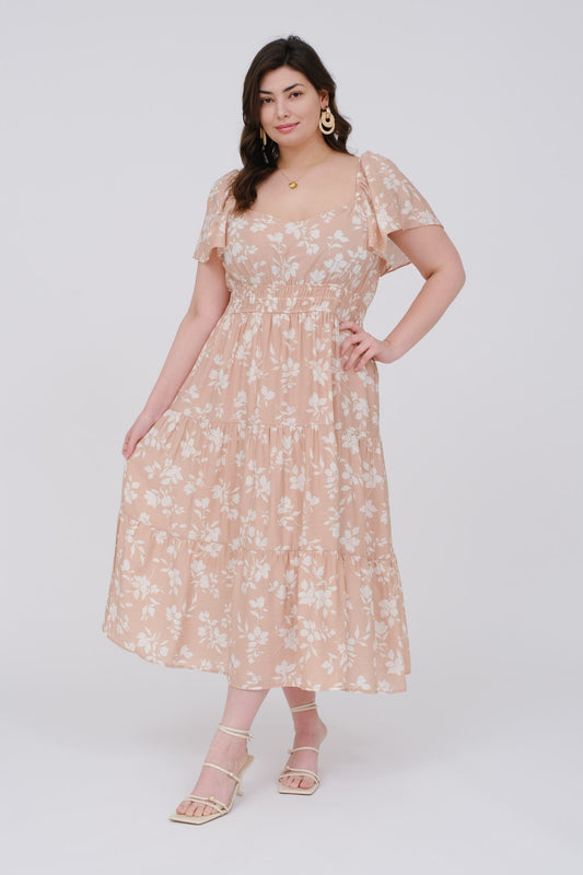 PCR2275B | WOMENS PLUS FLORAL DRESS