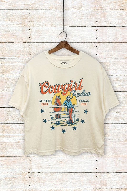 TC550-P6906 | WOMENS COWGIRL RODEO CROPPED TEE
