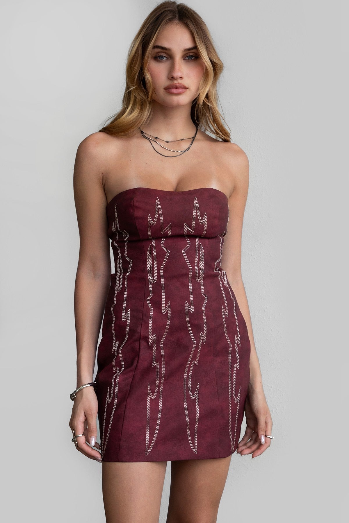 DA30447/ WOMEN'S WESTERN EMBROIDERED MINI DRESS