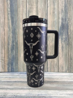 LONGHORN STAINLESS STEEL 40 OZ TUMBLER