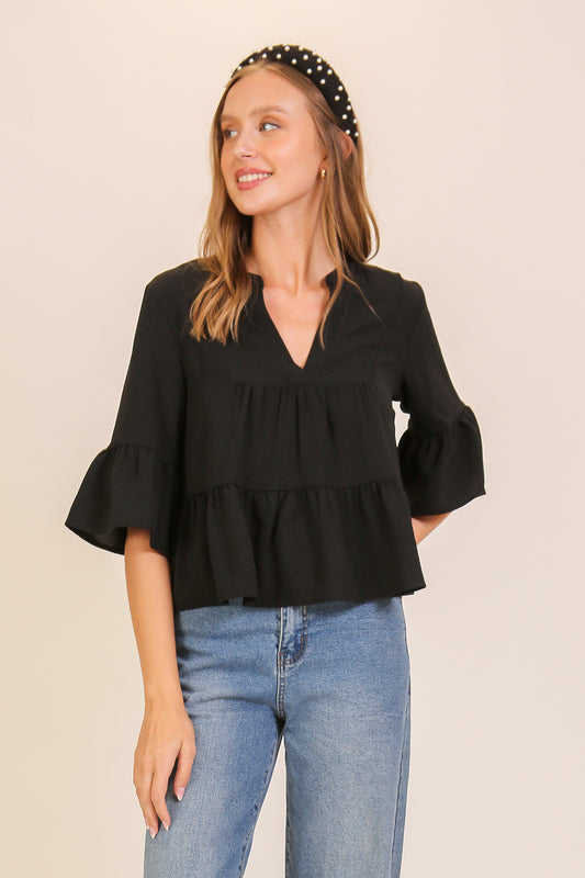 MN4216 | WOMENS BELL SLEEVE TOP
