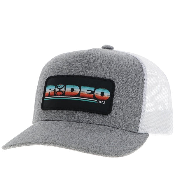 2453T-GYWH HOOEY RODEO GREY/WHITE SERAPE CAP
