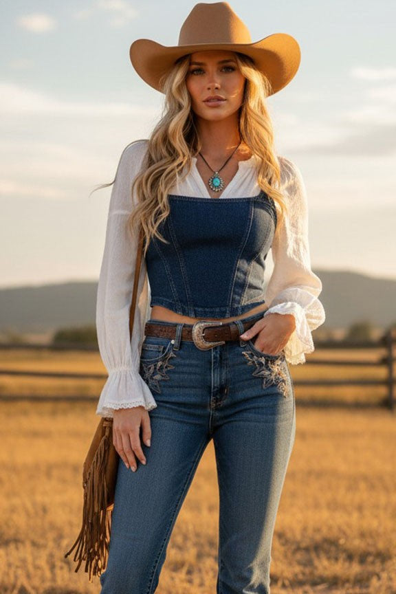 WN11472 | WOMENS DENIM TOP