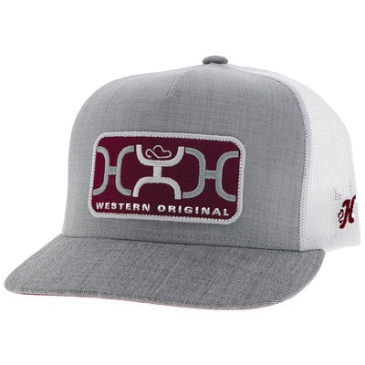 2559T-GYWH HOOEY LOOP GREY/WHITE/MAROON CAP