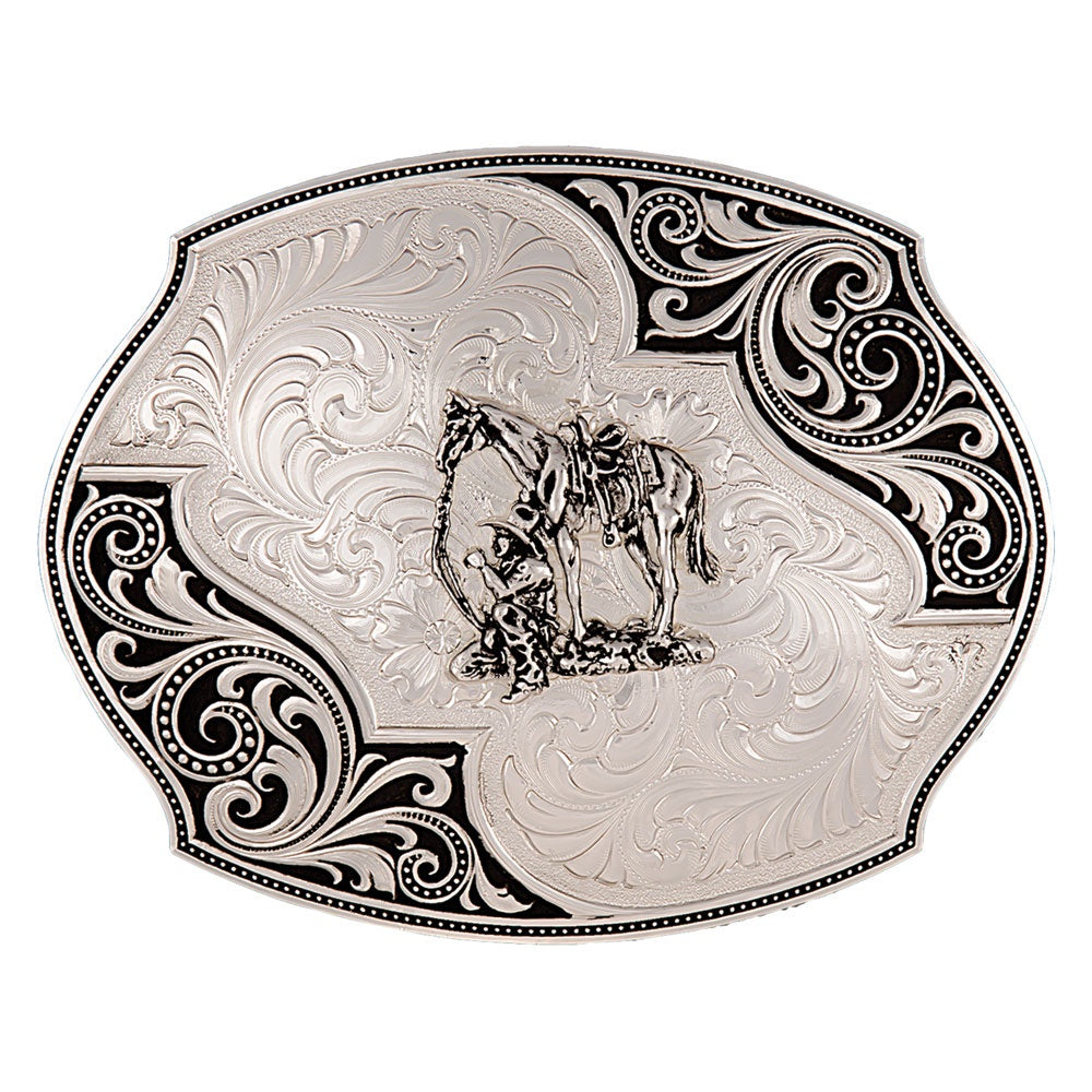27310-456 | MONTANA SILVERSMITHS SILVERLACE SCROLL BUCKLE