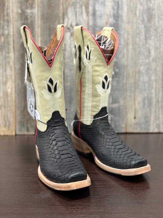 RANCHERS PYTHON BLACK INVERSA D TOE HYBRID SOLE