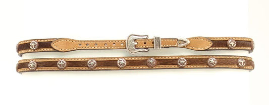 0265044 | BROWN CALF HAIR STAR HAT BAND