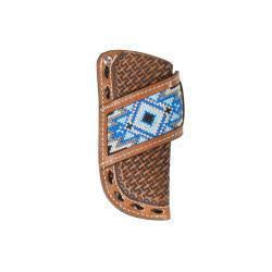 D8401702 | 3D BROWN & BLUE AZTEC KNIFE SHEATH