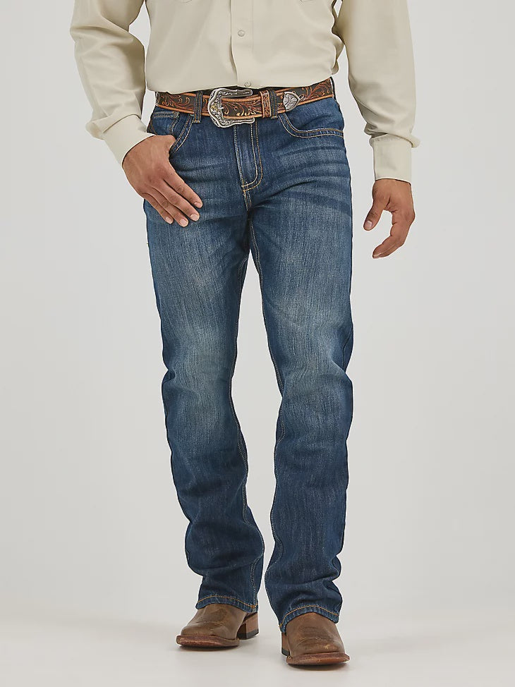 1042MWXRD | WRANGLER MEN'S 20X NO. 42 VINTAGE BOOTCUTE JEAN - RIVER DENIM