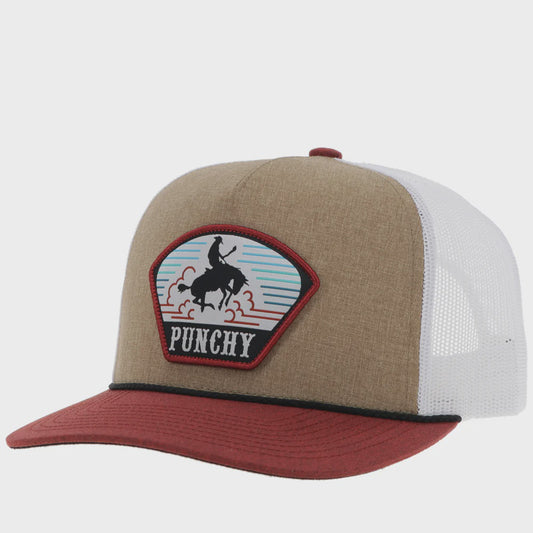 5032T-TNWH | HOOEY "CAVVY" PUNCHY CAP - RUST/TAN/WHITE