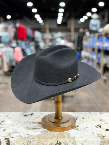 STETSON FELT 6X BLACK HIGH POINT 4 BRIM